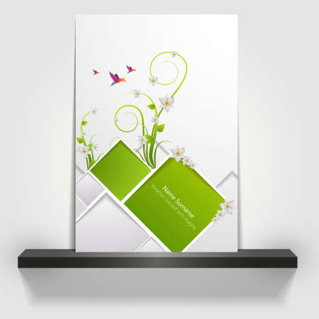 Eco theme flyer template or corporate banner design, can be use for publishing, print and presentation. EPS 10.のイラスト素材
