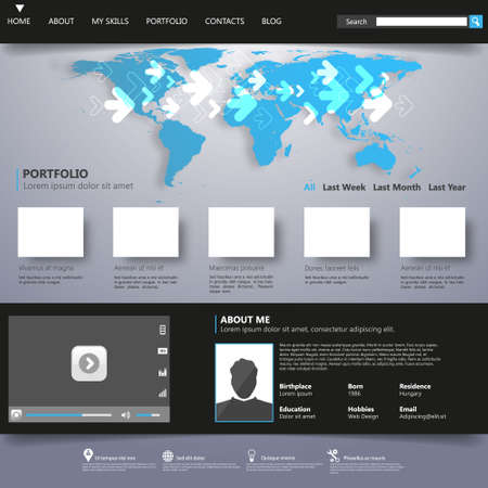 Website templateのイラスト素材
