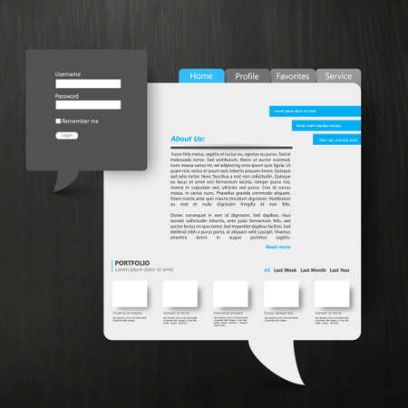 Speech Bubble Website templateのイラスト素材