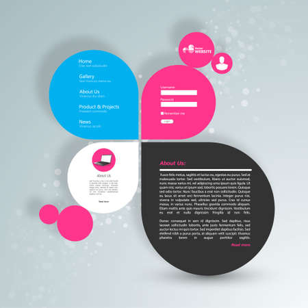 Colorful Astract Web Design (Speech Bubble Style)のイラスト素材