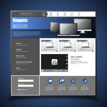 Store Website Templateのイラスト素材
