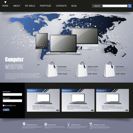 Website Template Eps 10.のイラスト素材