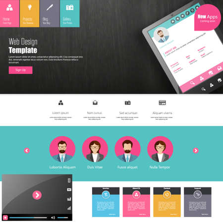 website template for smart phone companyのイラスト素材