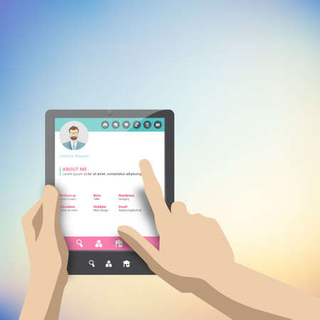 BeautifulTablet flat icon designのイラスト素材