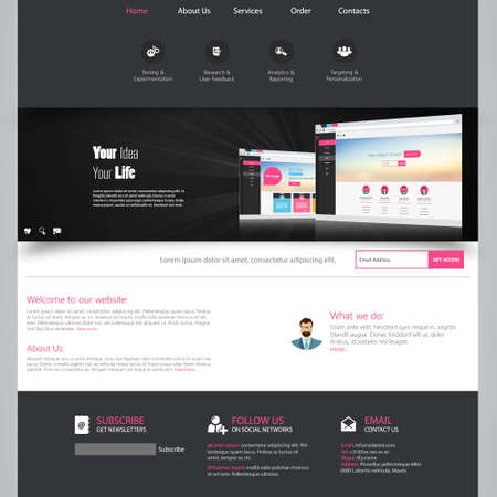 Template for website, eps10 vectorのイラスト素材