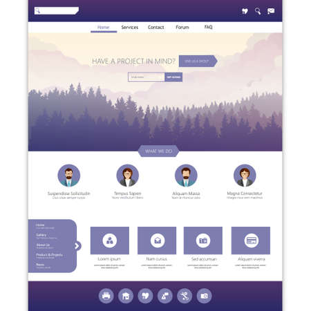 Modern Flat style website design concept. Vector Eps 10のイラスト素材
