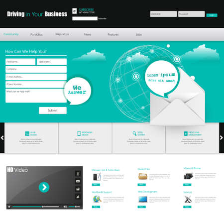 website template for your business. Vector Eps 10のイラスト素材