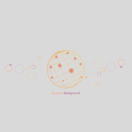 Abstract telecommunication world map with circles, lines and gradients - Detailed EPS10 vector designのイラスト素材