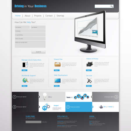 Clean Modern Website Templateのイラスト素材