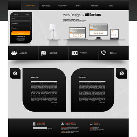 Website Template. Creative web designのイラスト素材