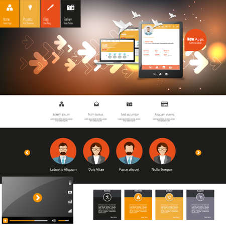 Creative Dark Website Templateのイラスト素材