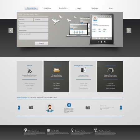 Modern Clean Website design templateのイラスト素材