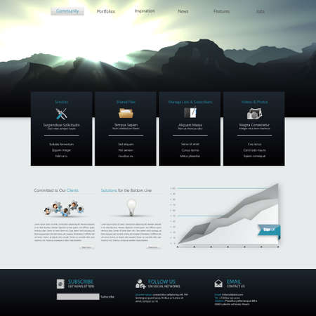 Vector Website Template Design Eps 10のイラスト素材
