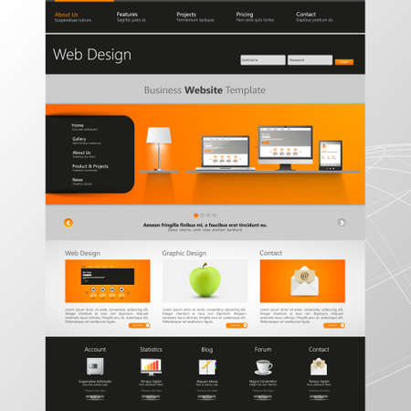 Website Template. Vector illustration.のイラスト素材