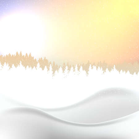 Winter Landscape. Vectorのイラスト素材
