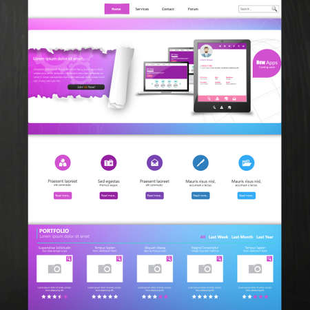 Website Templateのイラスト素材