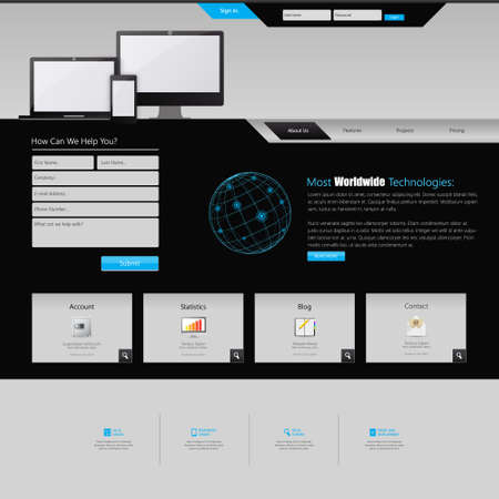 Website template designのイラスト素材