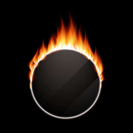 Fire vector frame on Bubble designのイラスト素材