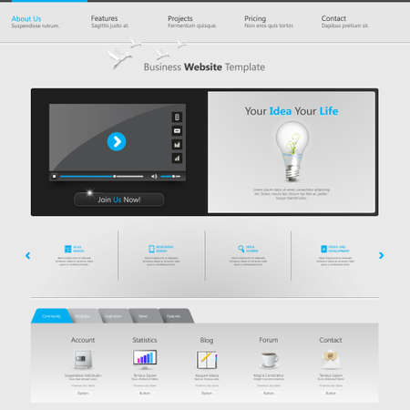 Clean Business Professional Website Template,のイラスト素材