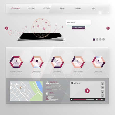 Website Template. Vector illustration.のイラスト素材