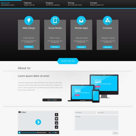 Modern website template design vector illustrationのイラスト素材
