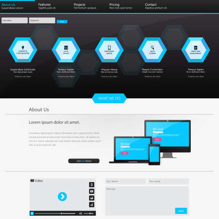 Modern website template design vector illustrationのイラスト素材