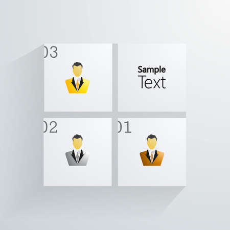 Gold, silver, bronze symbolic client level user figures isolated on whiteのイラスト素材