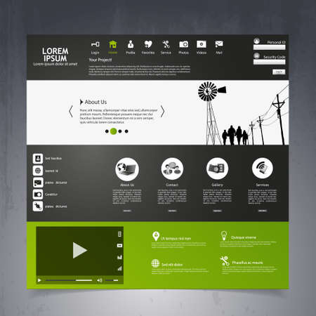 Modern Website Templateのイラスト素材