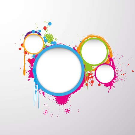 Background with colorful grunge circleのイラスト素材