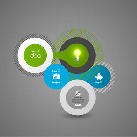 Modern infographics bubble speech template style. Vector illustration.のイラスト素材