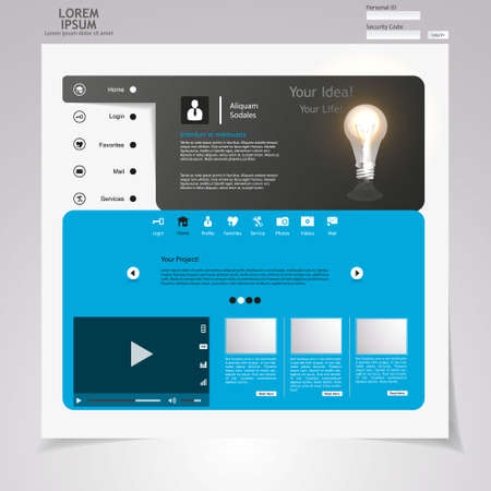 Modern Clean Website templateのイラスト素材