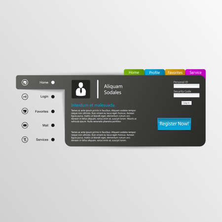 Minimal Clean Website template designのイラスト素材