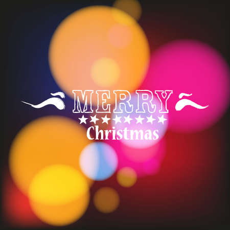 Christmas Lights on Tree and typography, handwritingのイラスト素材