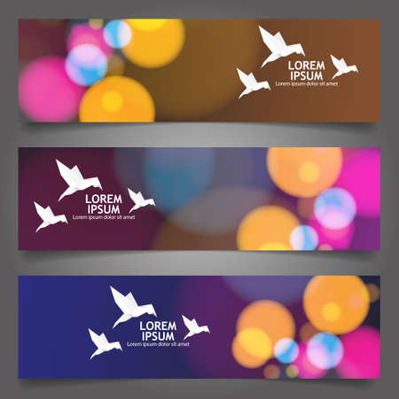 Banners, headers abstract lights, vector.のイラスト素材