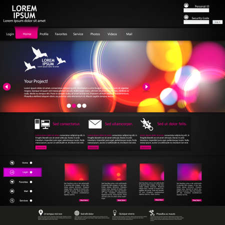 stylish website template for personal portfolioのイラスト素材