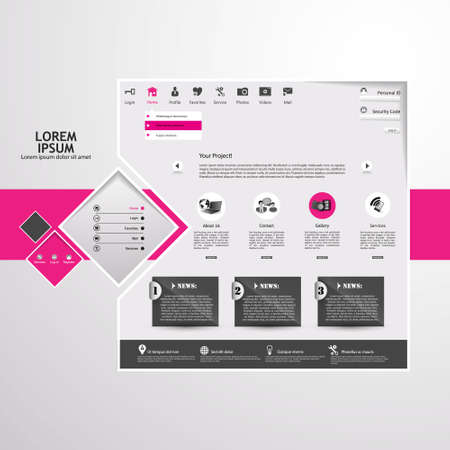Abstract Website Templateのイラスト素材