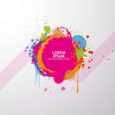 Background with colorful grunge circleのイラスト素材