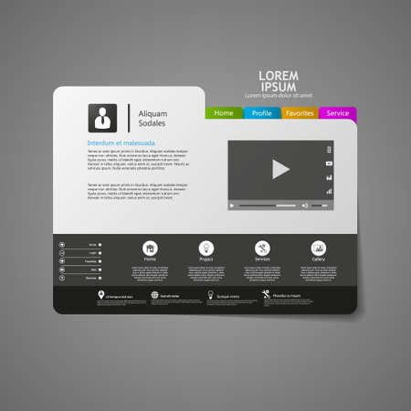 Web site design template, vector.のイラスト素材