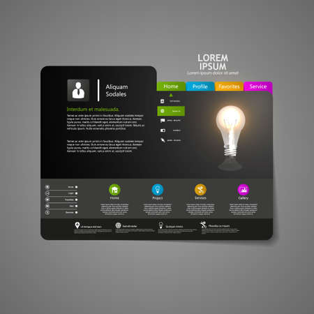Web site design template, vector.のイラスト素材