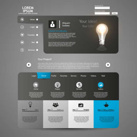 Clean, Modern Website template designのイラスト素材