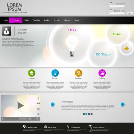 Professional Website templateのイラスト素材