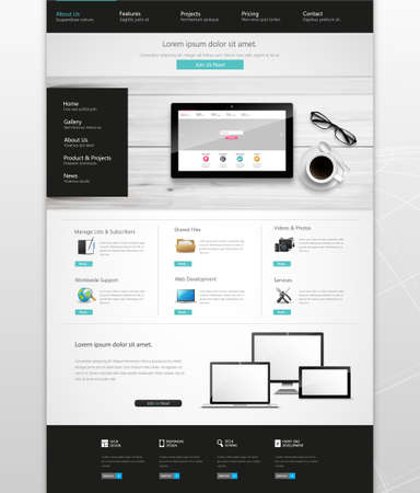 Modern Clean Website Template のイラスト素材