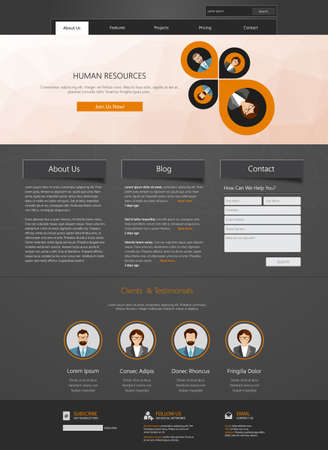 Modern Website template in editable vector formatのイラスト素材