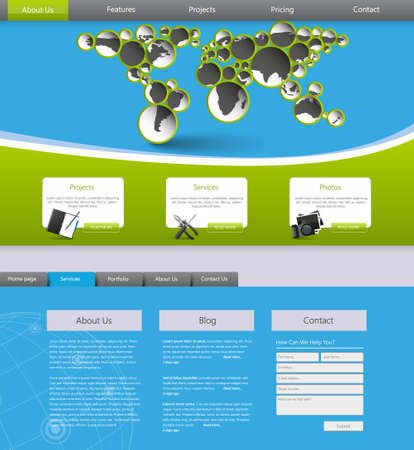 Business Website Templateのイラスト素材
