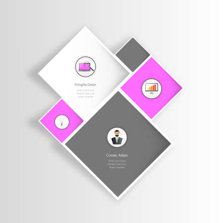 Modern Abstract Squares Backgroundのイラスト素材