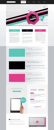 Website Template  One Page Designのイラスト素材