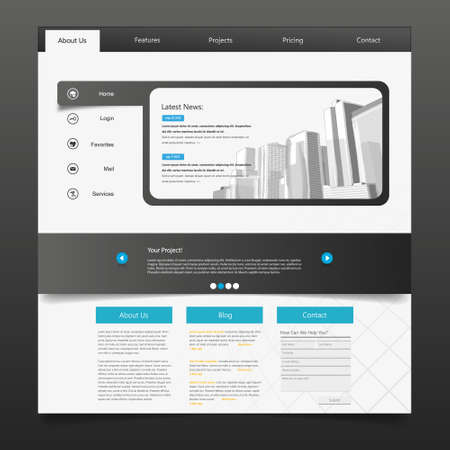 Business Website Templateのイラスト素材