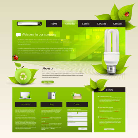 Eco Website Templateのイラスト素材