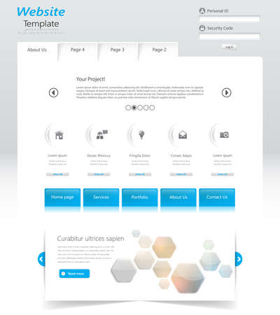 Website Template. Vector illustration.のイラスト素材