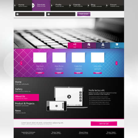 Website Design Template. Vector illustration.のイラスト素材